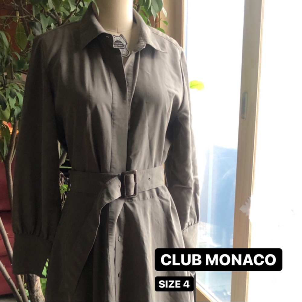 Club Monaco Belted Shirt Dress
